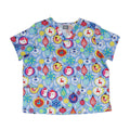 Blue Graphic Scrub Top