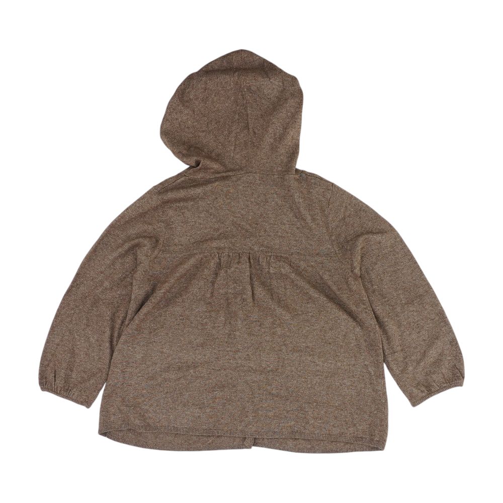 Brown Embroidery Detail Cardigan Sweater
