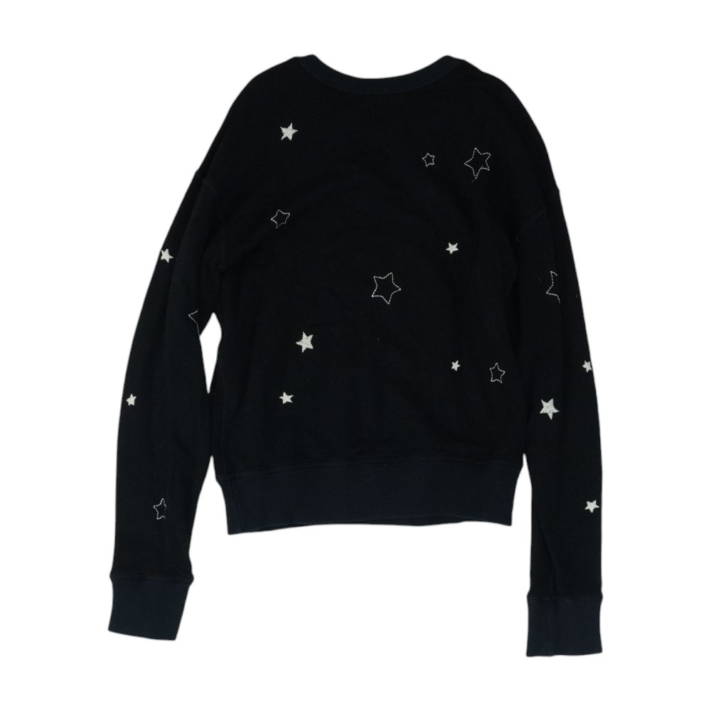 Black Graphic Crewneck Sweater