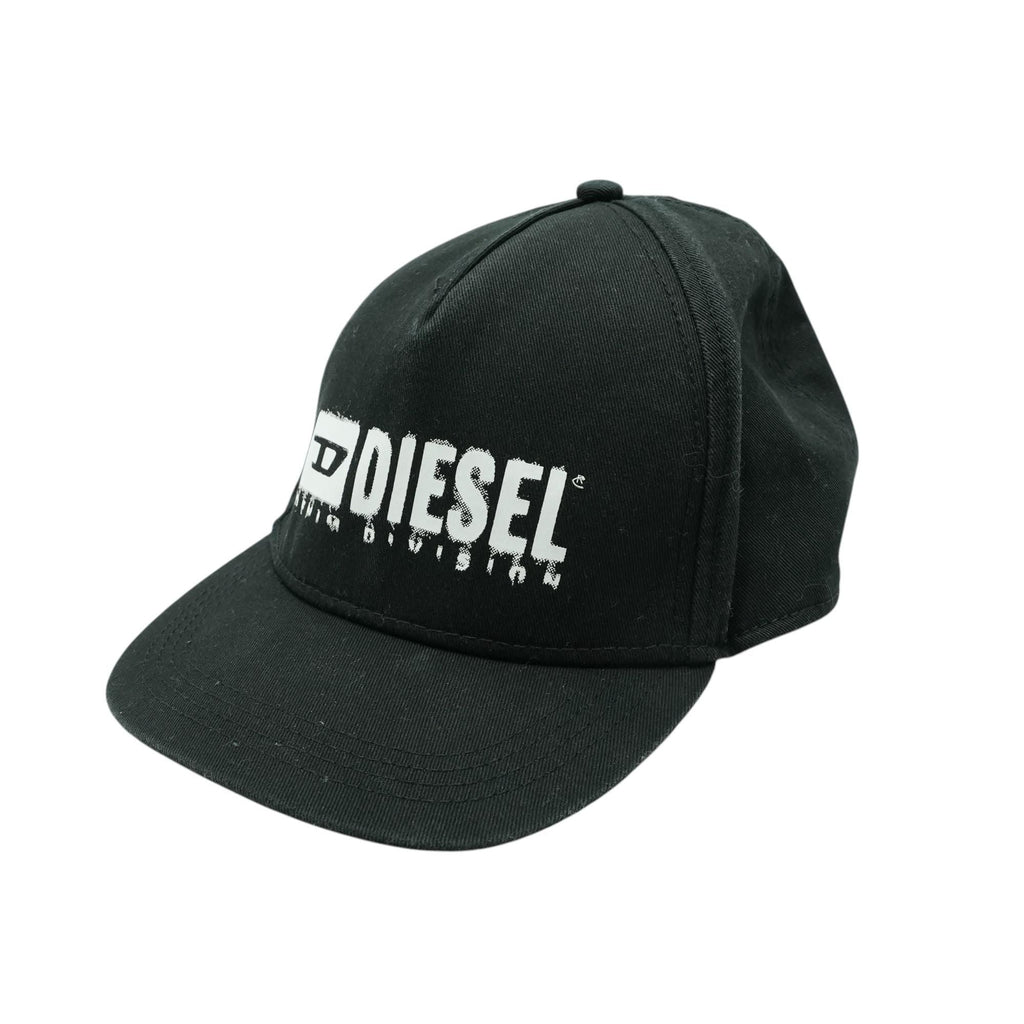 Black Logo-Print Gabardine Cap
