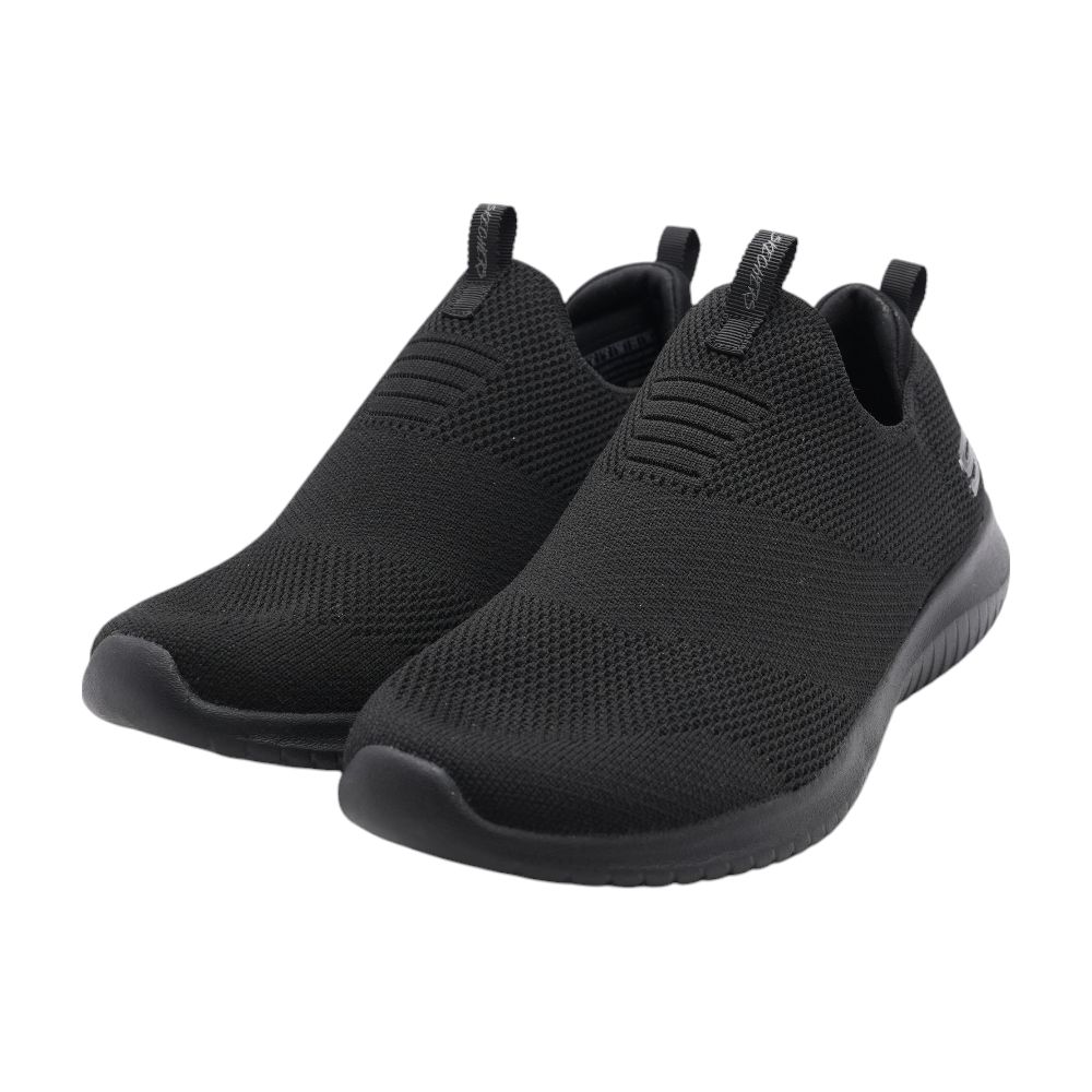 Ultra Flex Black Slip On Athletic Shoes
