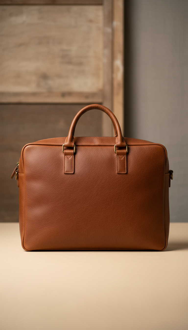 Espresso Brown Leather Briefcase