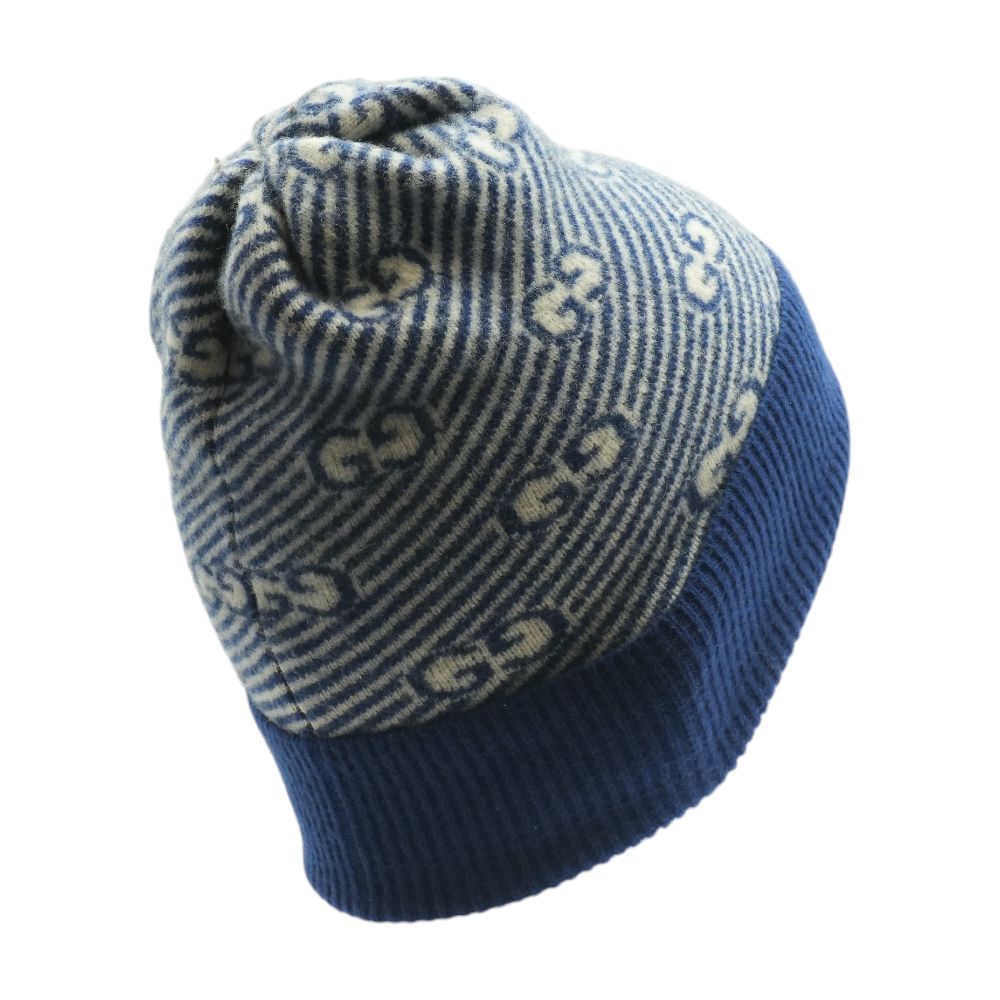 Blue GG Monogram Diagogy Hat