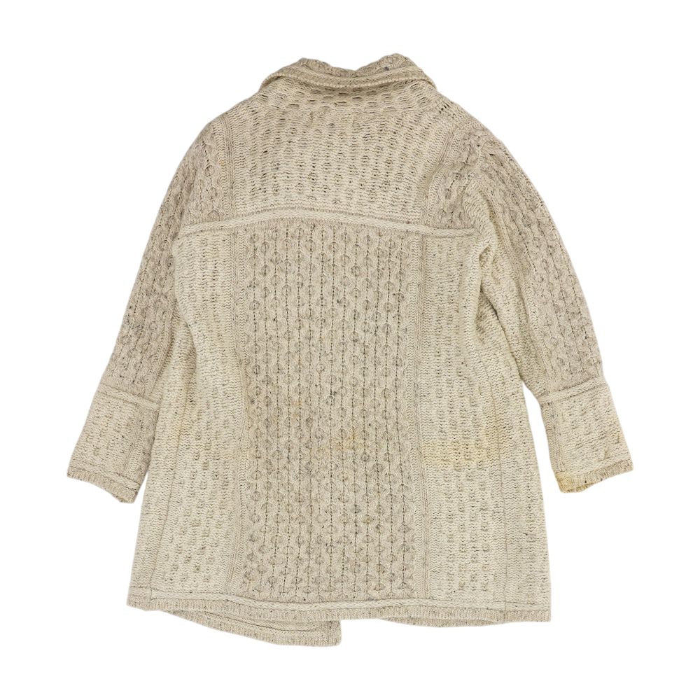 Vintage Beige Graphic Cardigan Sweater