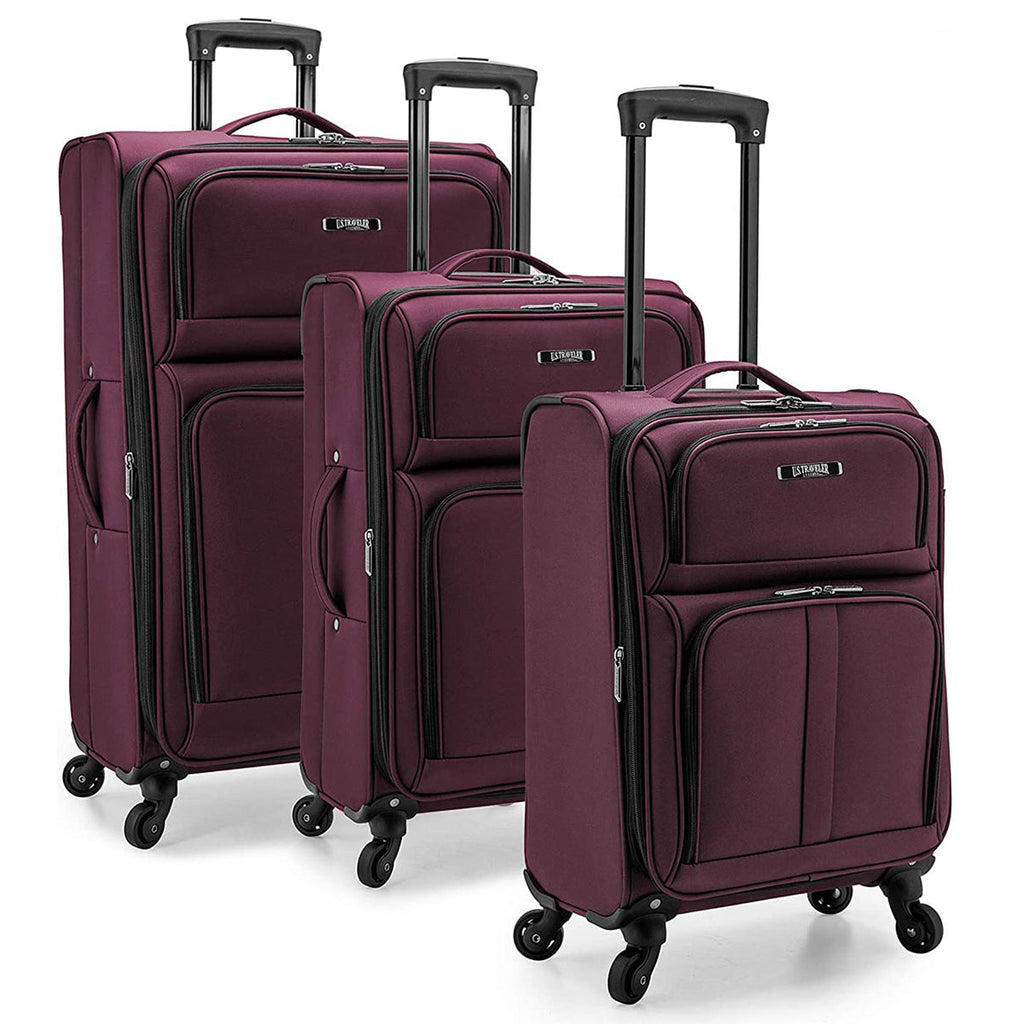 U.S. Traveler Anzio Softside Expandable Spinner Luggage, 3 Piece Set