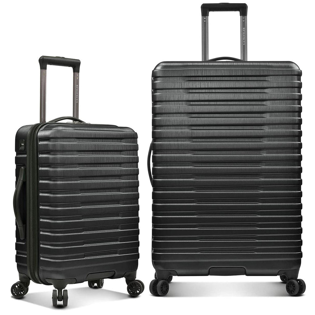 U.S. Traveler Boren Hardside Spinner Luggage With Aluminum Handle, 2-Piece Set