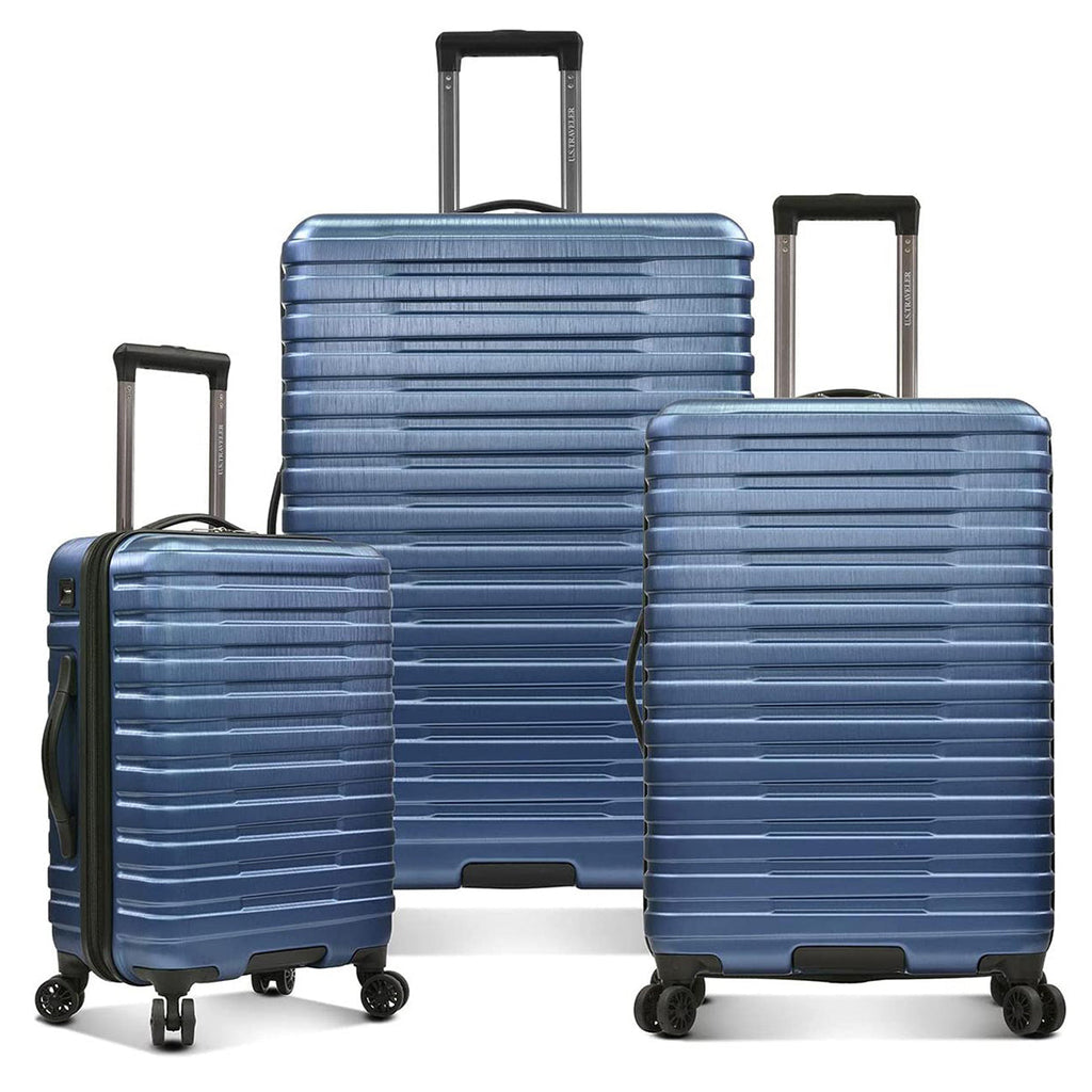 U.S. Traveler Boren Hardside Spinner Luggage With Aluminum Handle, 3-Piece Set