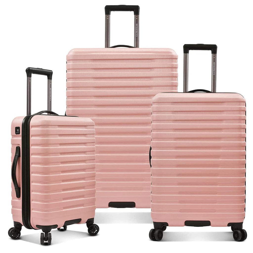 U.S. Traveler Boren Hardside Spinner Luggage With Aluminum Handle, 3-Piece Set