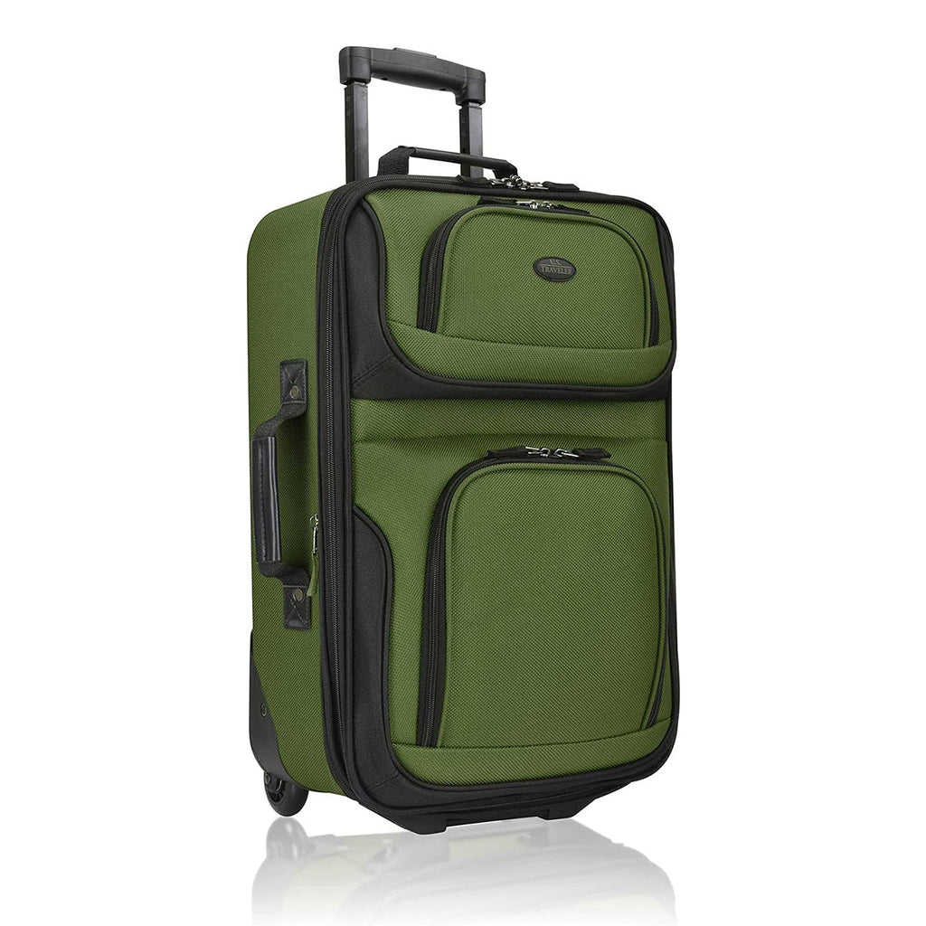 U.S. Traveler Rio Rugged Fabric Expandable Carry-on Luggage Set, 2 Wheel