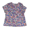 Blue Graphic Scrub Top