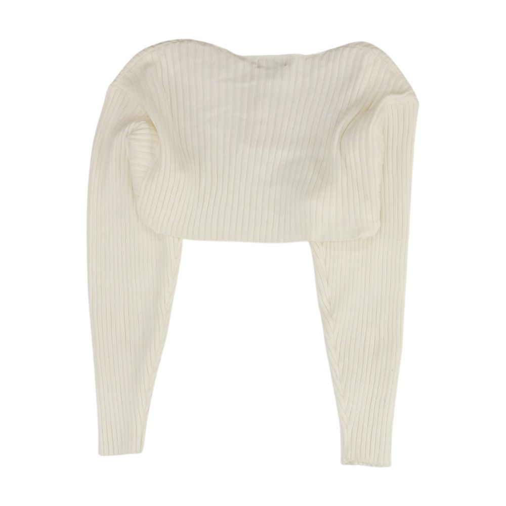White Cropped Sweater
