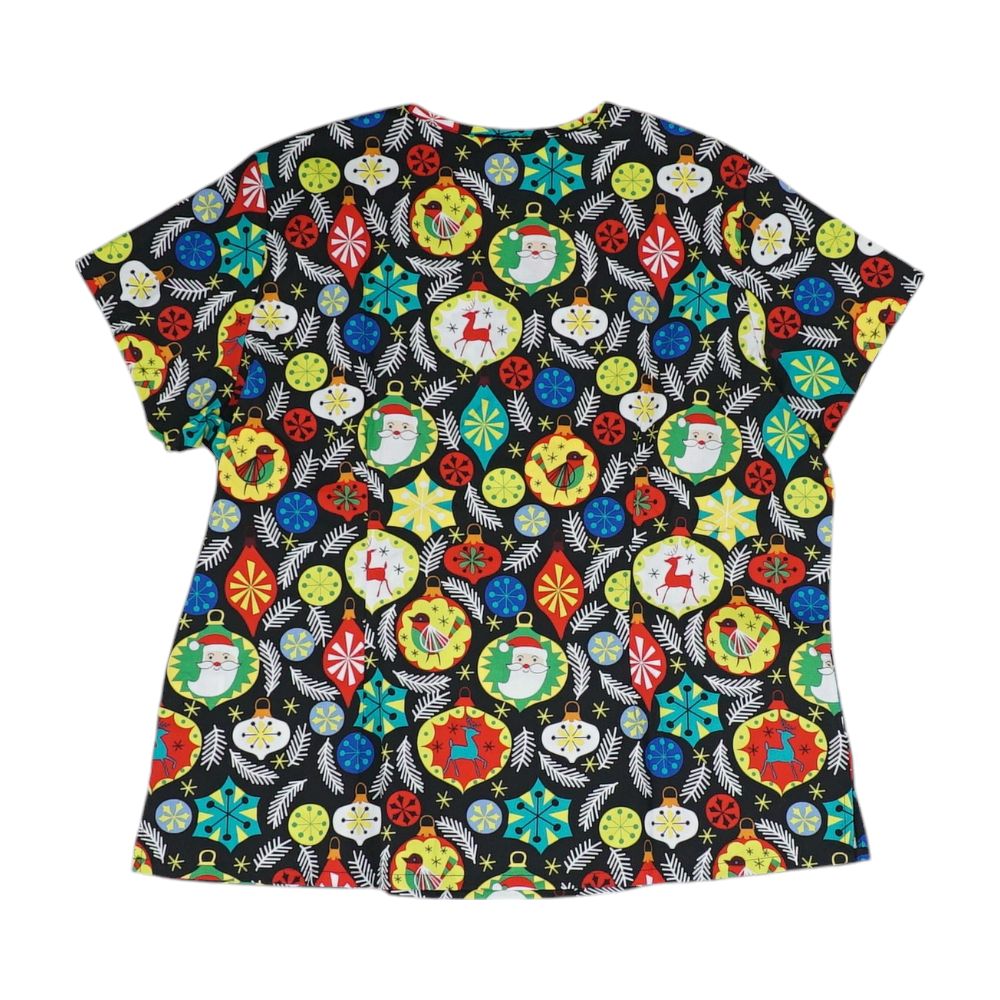Multi Graphic Scrub Top